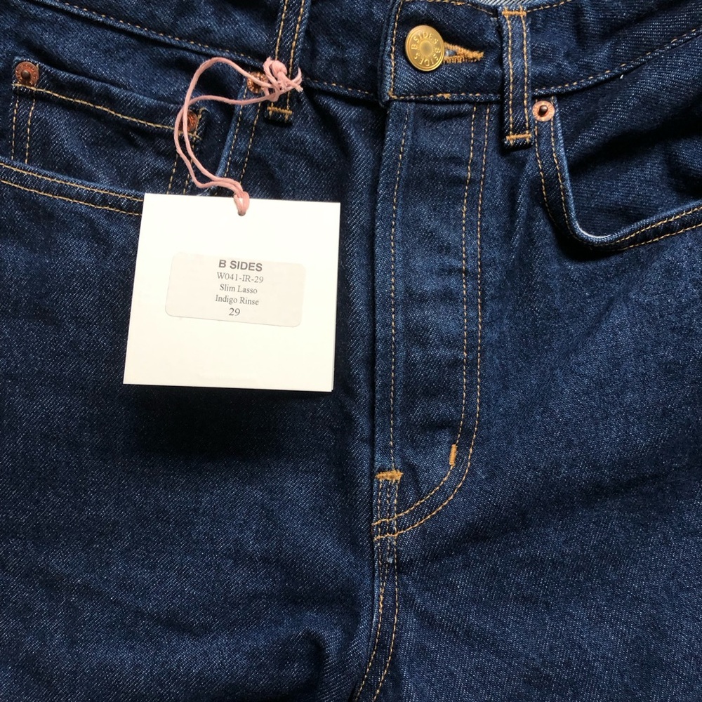 B SIDES Slim Lasso Jeans in Indigo rinse - Picture 9 of 9